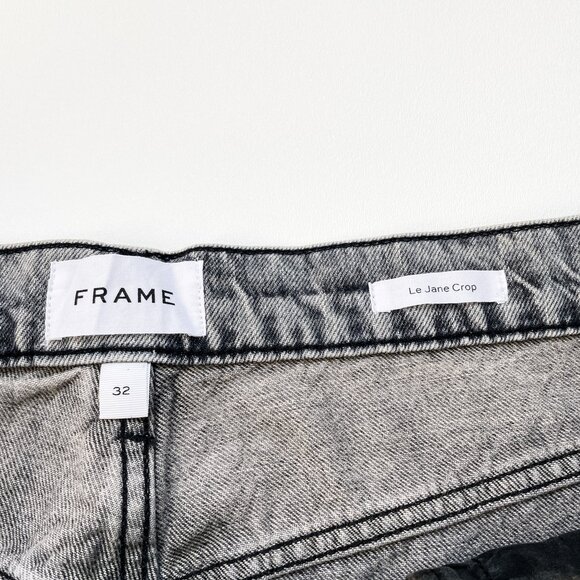 FRAME Le Jane Crop Studded Straight Leg Jeans Subculture Size 32 NEW NWT - Picture 7 of 14